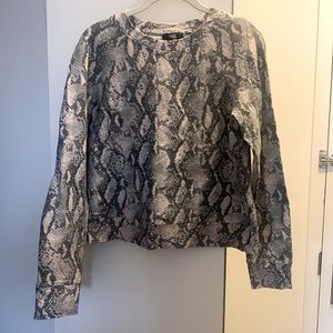 Paige like new snakeskin print sweatshirt.